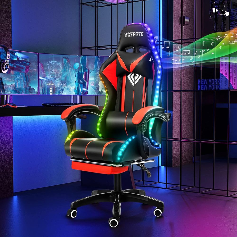 Rgb Gaming Chair - Kursi Gaming RGB dengan Speaker, Pijat,