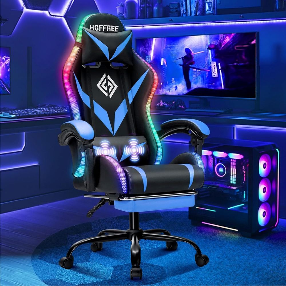 Rgb Gaming Chair - Kursi Gaming RGB dengan Pijat dan