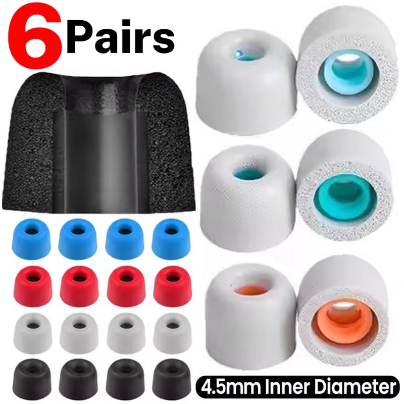 Sound Dampening Foam - 6/1 Pasang Ujung Telinga Busa Memori