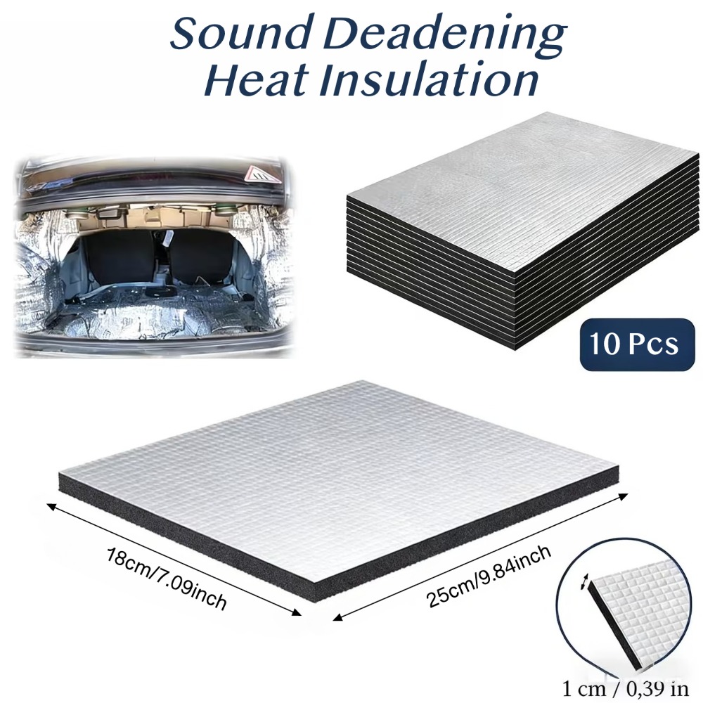 Sound Dampening Foam - 10 Buah 10Mm Alas Peredam Suara