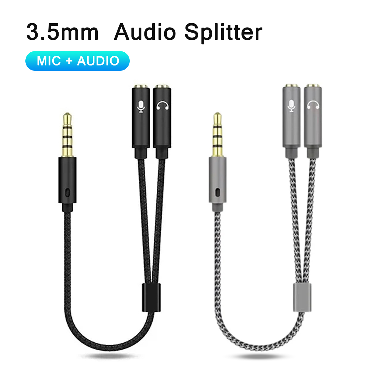 Esports Gaming Splitter - Pemisah Headset 3.5Mm Audio + Mikrofon