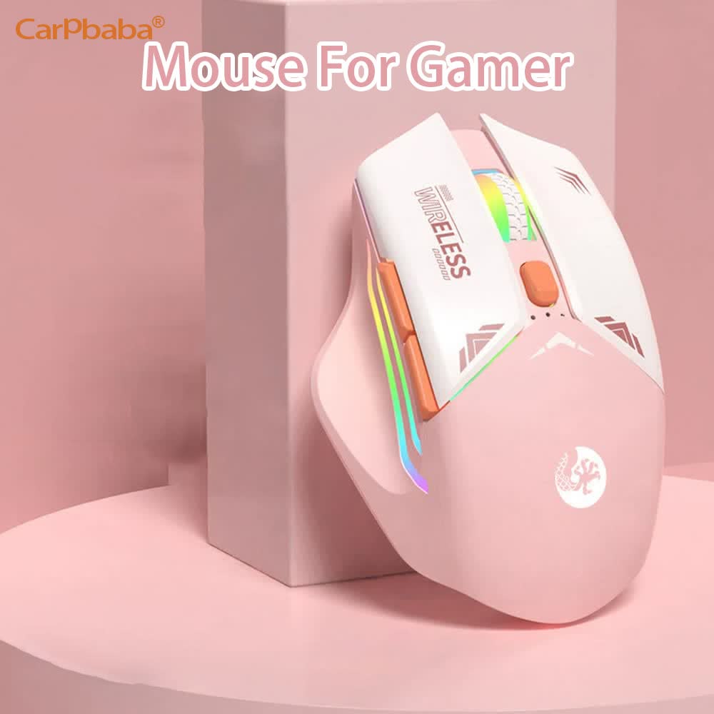 Esports Gaming Maus - Mouse Gaming Berkabel USB Warna Pink