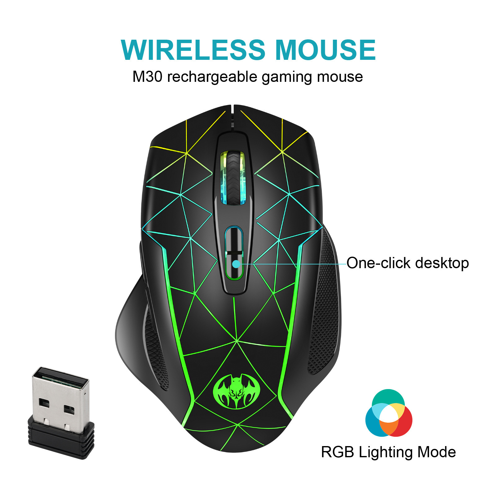 Esports Gaming Maus - Mouse Optik Permainan Efek Cahaya RGB