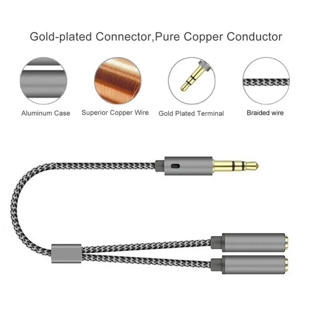 Pemisah Headset 3.5Mm Audio +  - Esports Gaming Splitter ulasan dan harga