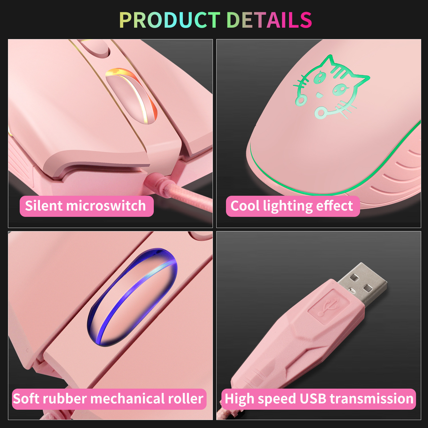 Mouse Gaming berkabel USB, Mou - Esports Gaming Maus ulasan dan harga