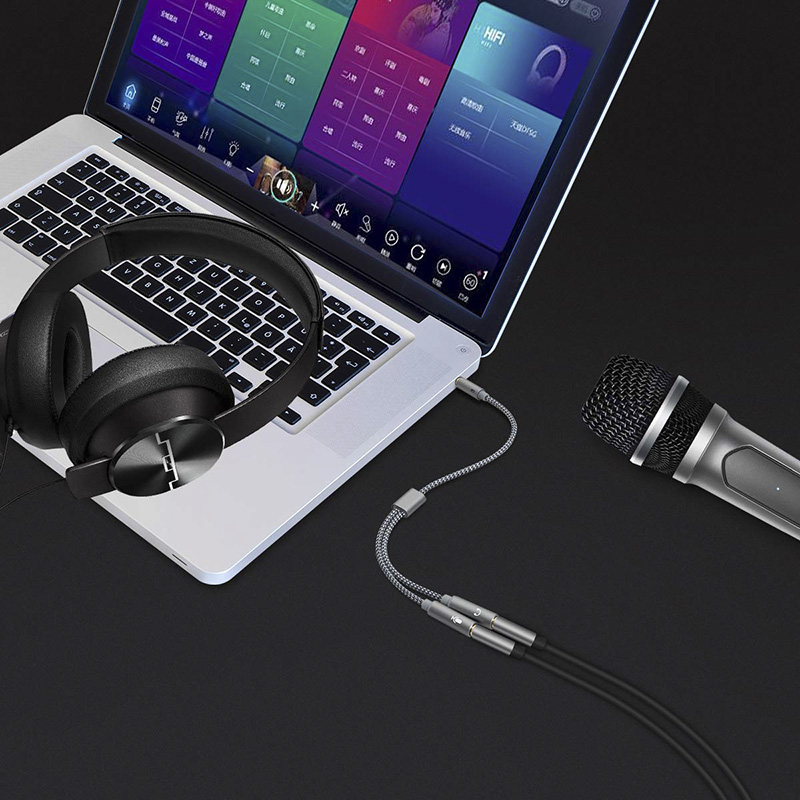 Pemisah Headset 3.5Mm Audio +  - Esports Gaming Splitter ulasan dan harga