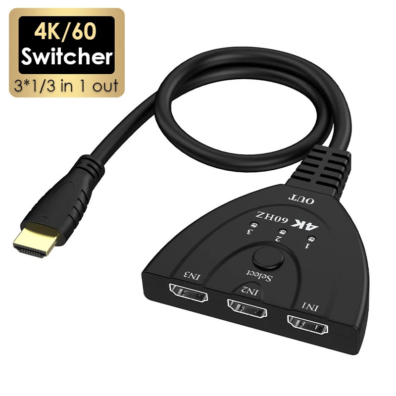 4K 60Hz 3D Mini 3 Port HD Swit - Esports Gaming Hub ulasan dan harga