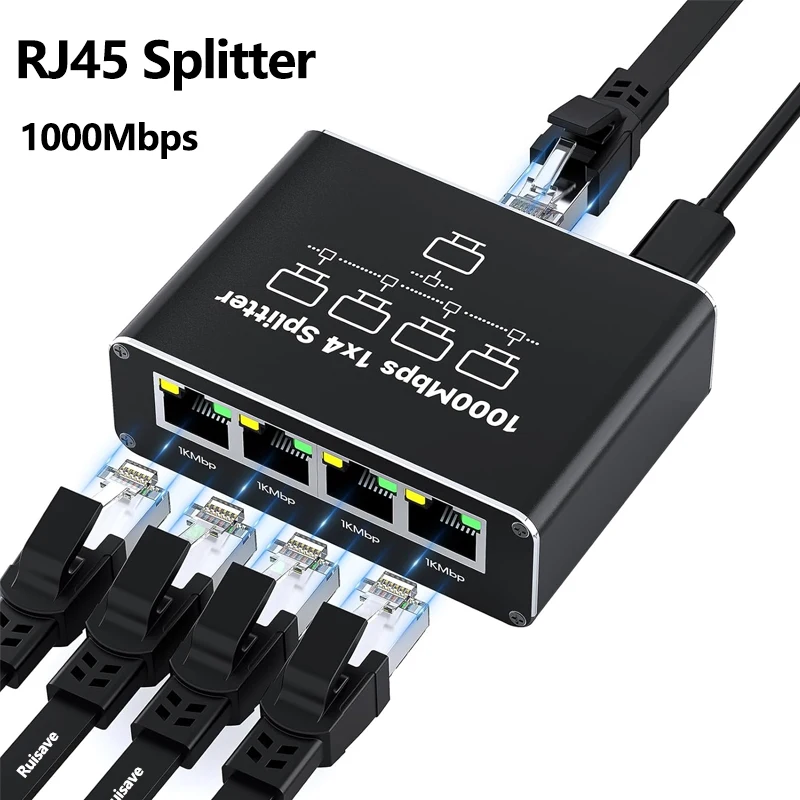 1000Mbps Gigabit RJ45 Splitter - Esports Gaming Splitter ulasan dan harga